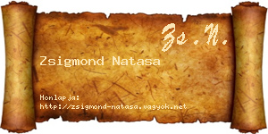 Zsigmond Natasa névjegykártya